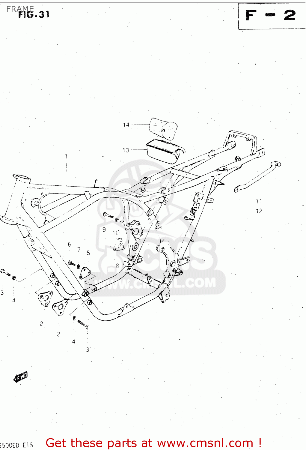 FRAME GS500E 1982 (Z) GENERAL EXPORT (E01)