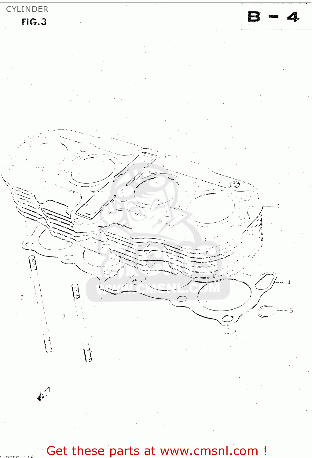 CYLINDER GS500E 1982 (Z) GENERAL EXPORT (E01)