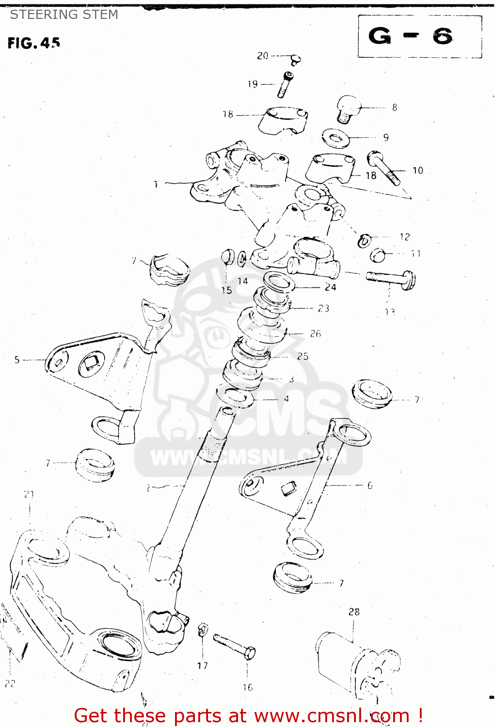 STEERING STEM GS500E 1982 (Z) GENERAL EXPORT (E01)