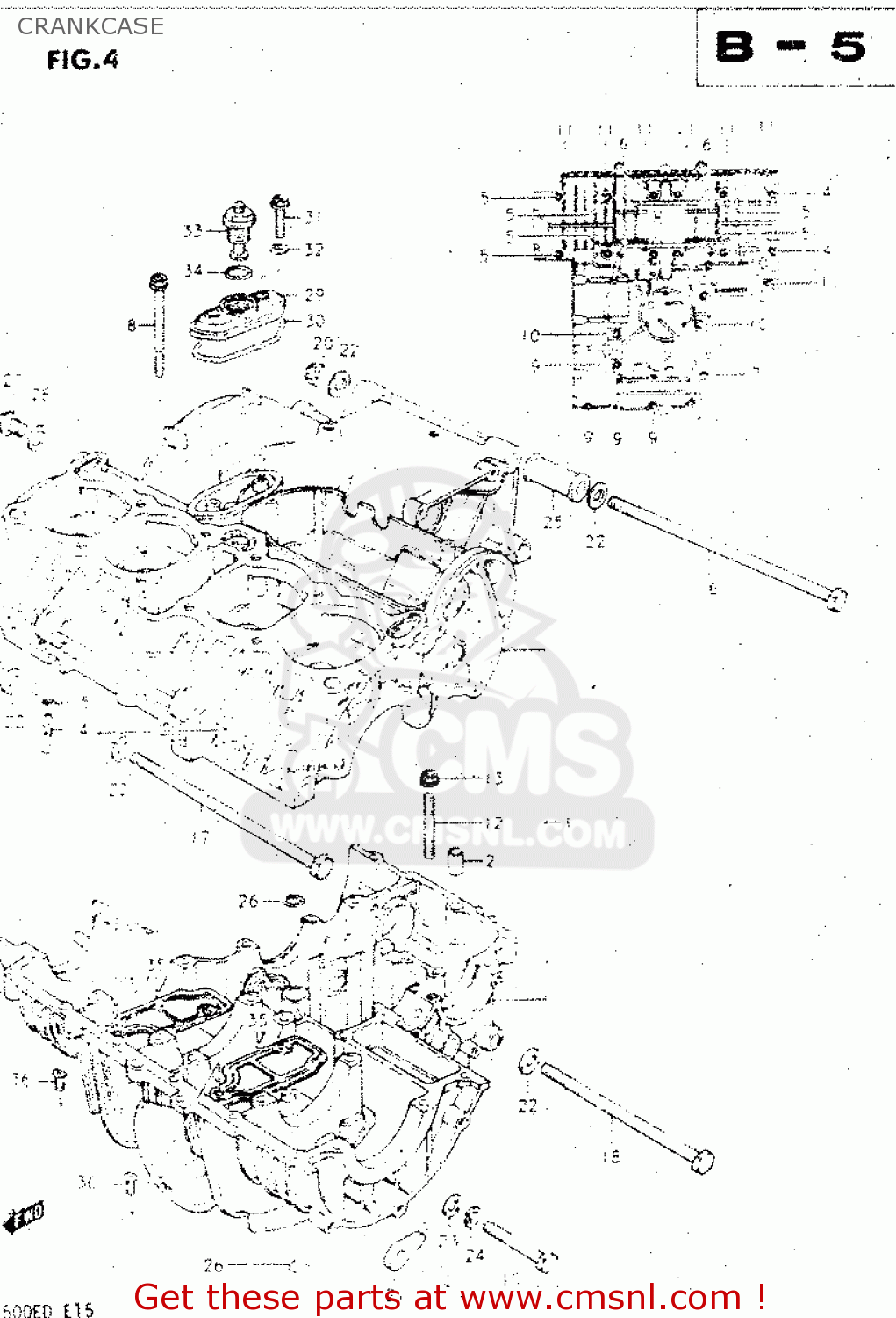 CRANKCASE GS500E 1982 (Z) GENERAL EXPORT (E01)