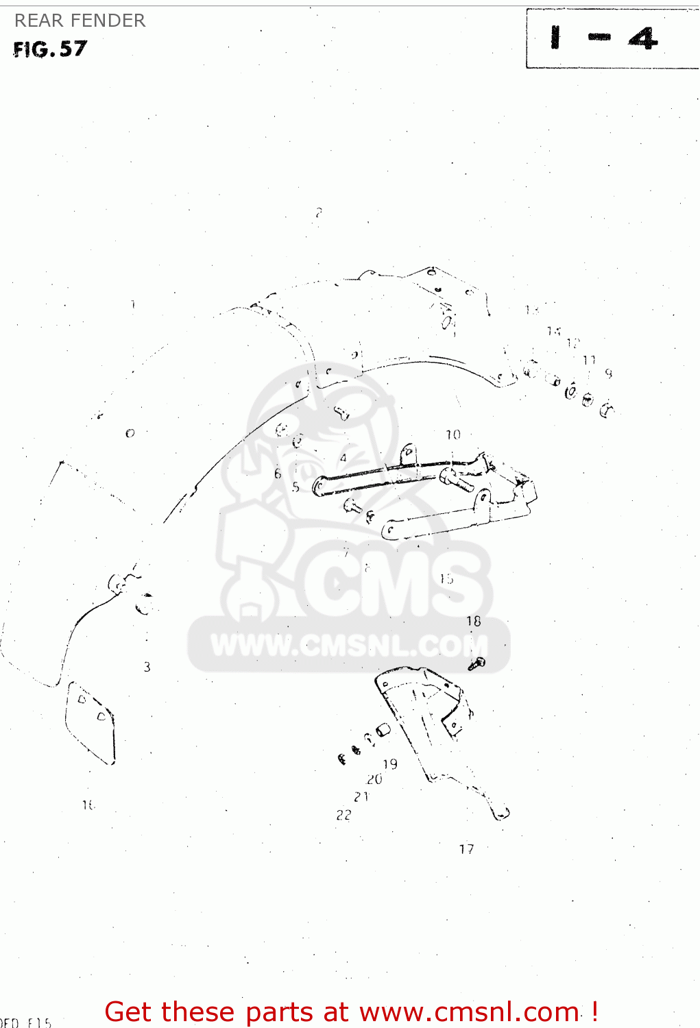 REAR FENDER GS500E 1982 (Z) GENERAL EXPORT (E01)