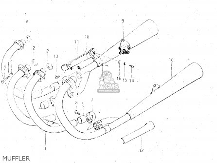 MUFFLER - GS500E 1982 (Z) GENERAL EXPORT (E01)