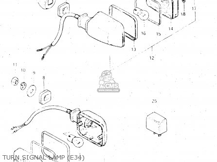 TURN SIGNAL LAMP (E34) - GS500E 1982 (Z) GENERAL EXPORT (E01)
