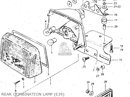 REAR COMBINATION LAMP (E39) - GS500E 1982 (Z) GENERAL EXPORT (E01)