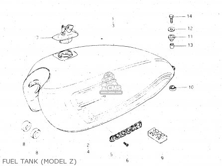 FUEL TANK (MODEL Z) - GS500E 1982 (Z) GENERAL EXPORT (E01)