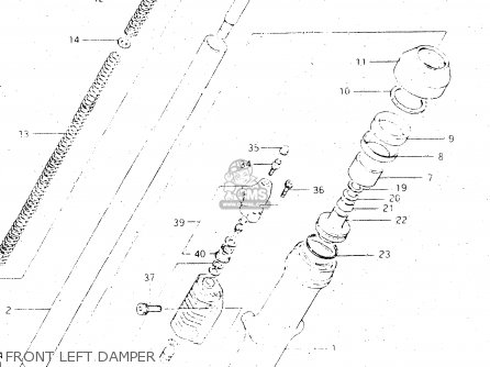 FRONT LEFT DAMPER - GS500E 1982 (Z) GENERAL EXPORT (E01)