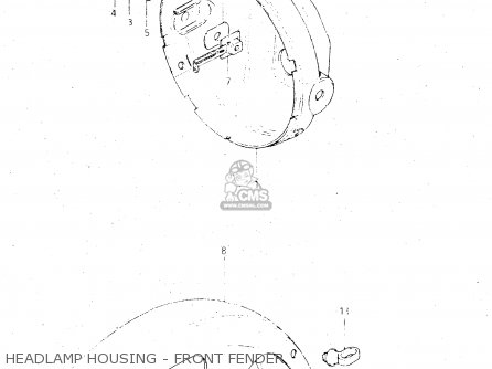 HEADLAMP HOUSING - FRONT FENDER - GS500E 1982 (Z) GENERAL EXPORT (E01)