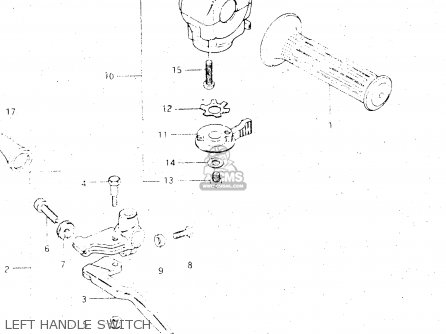 LEFT HANDLE SWITCH - GS500E 1982 (Z) GENERAL EXPORT (E01)