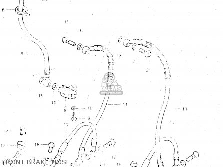 FRONT BRAKE HOSE - GS500E 1982 (Z) GENERAL EXPORT (E01)