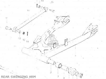 REAR SWINGING ARM - GS500E 1982 (Z) GENERAL EXPORT (E01)
