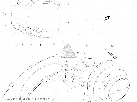CRANKCASE RH COVER - GS500E 1982 (Z) GENERAL EXPORT (E01)