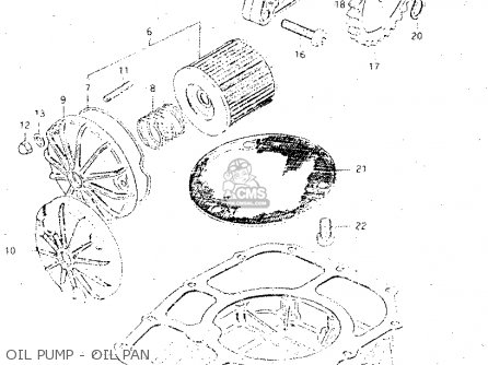 OIL PUMP - OIL PAN - GS500E 1982 (Z) GENERAL EXPORT (E01)