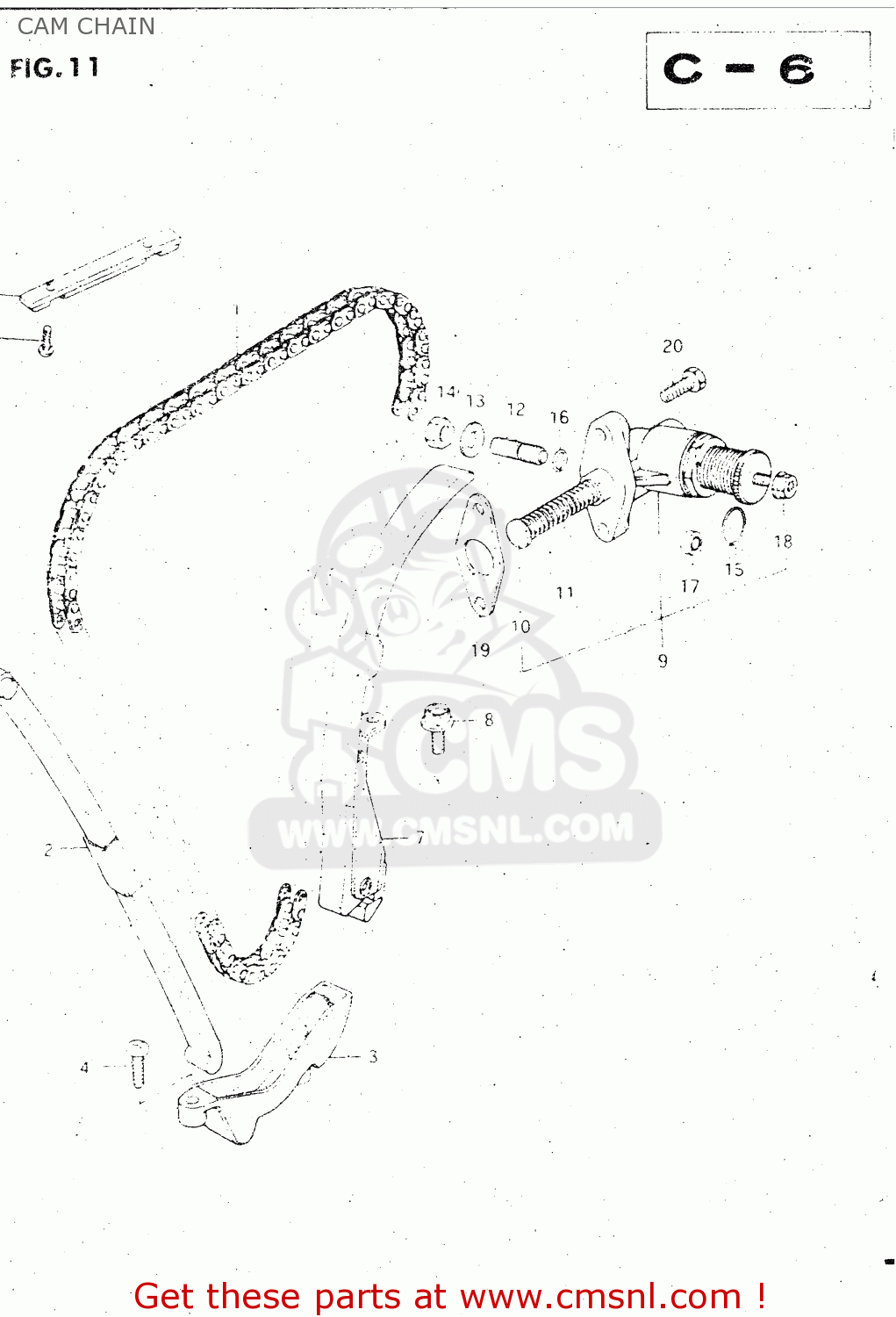 CAM CHAIN GS500E 1983 (D) GENERAL EXPORT (E01)