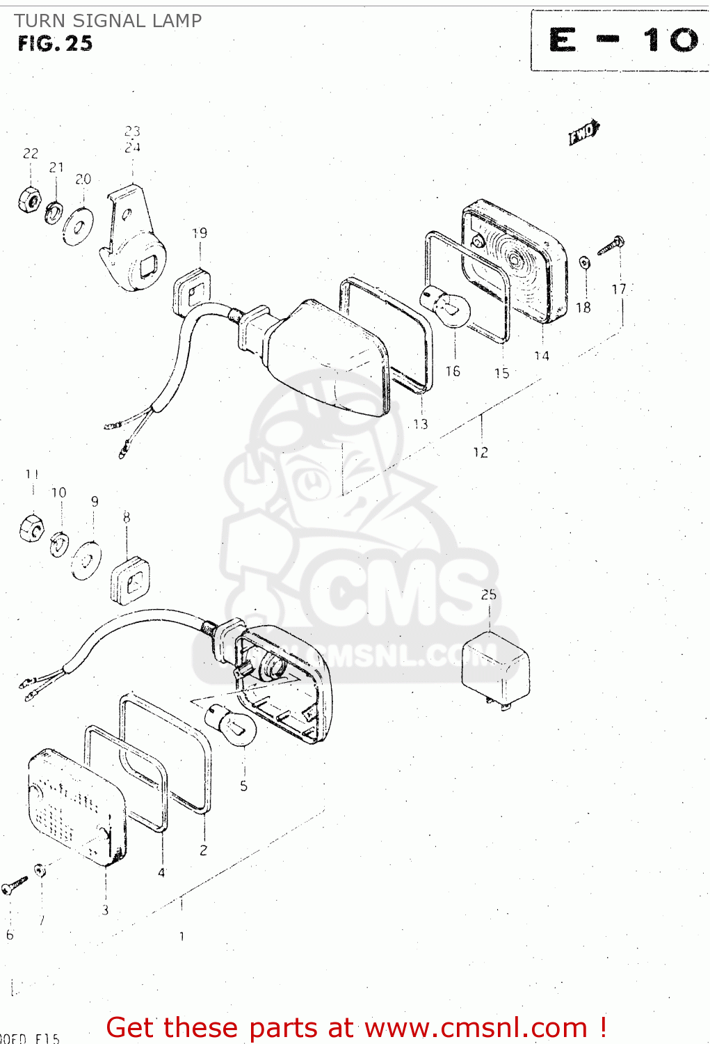 TURN SIGNAL LAMP GS500E 1983 (D) GENERAL EXPORT (E01)