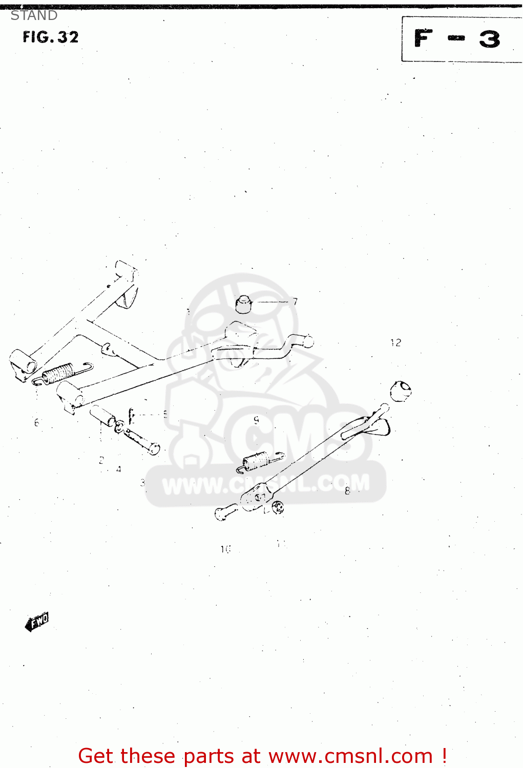 STAND GS500E 1983 (D) GENERAL EXPORT (E01)
