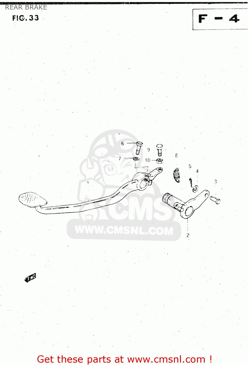 REAR BRAKE GS500E 1983 (D) GENERAL EXPORT (E01)