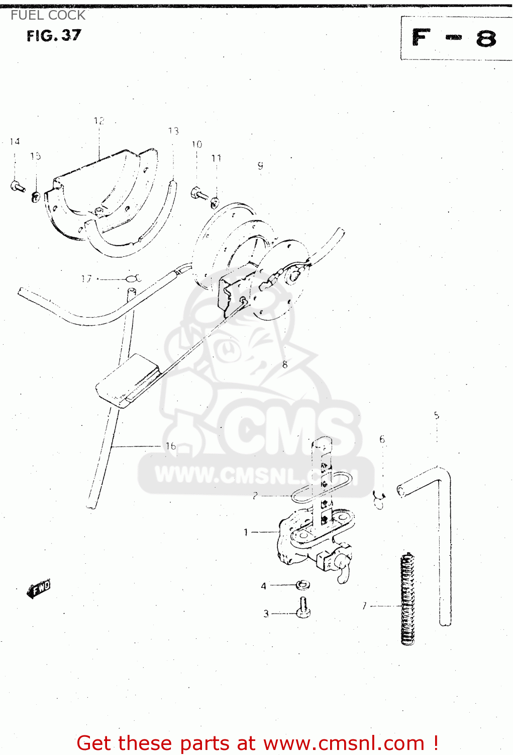 FUEL COCK GS500E 1983 (D) GENERAL EXPORT (E01)