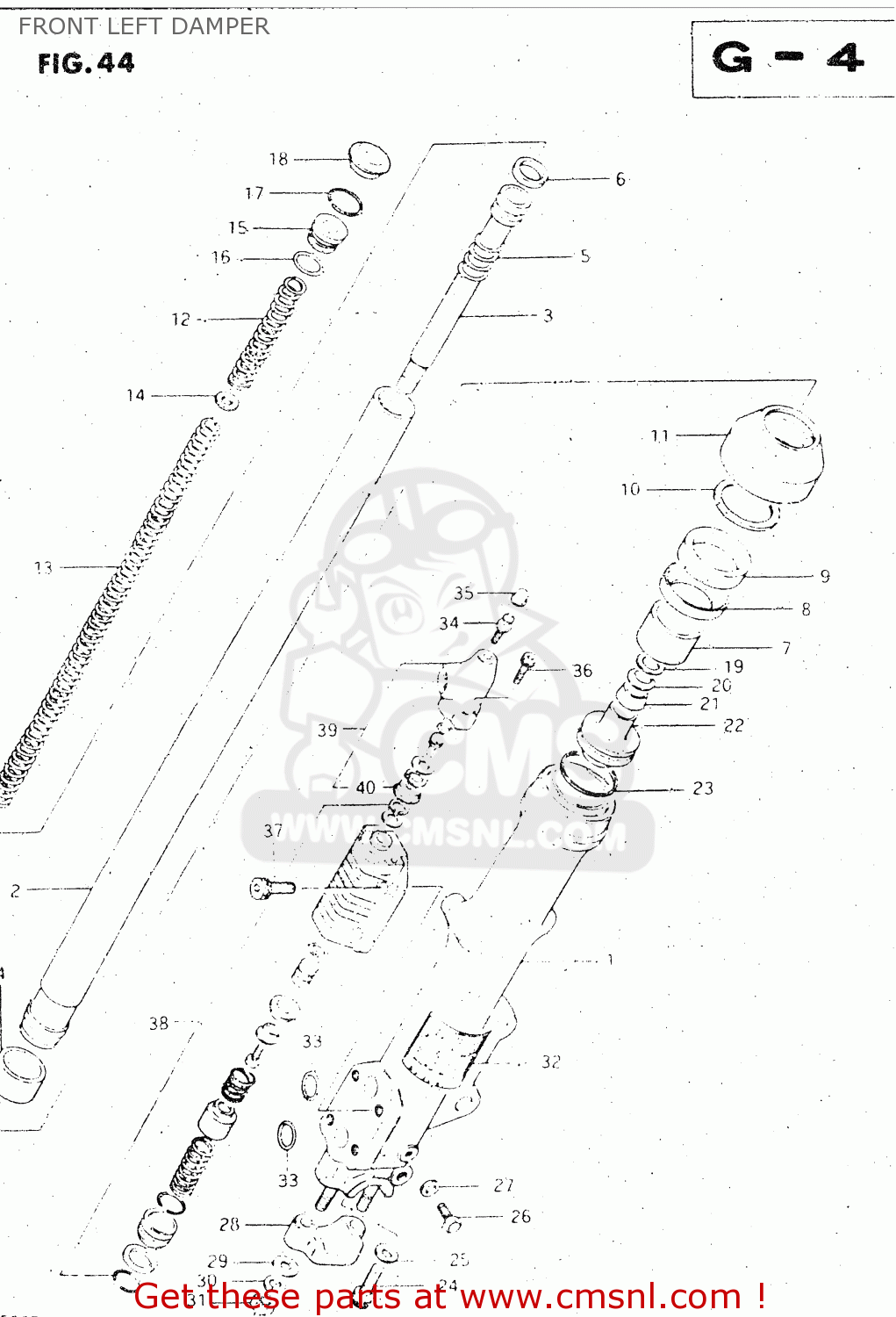 FRONT LEFT DAMPER GS500E 1983 (D) GENERAL EXPORT (E01)