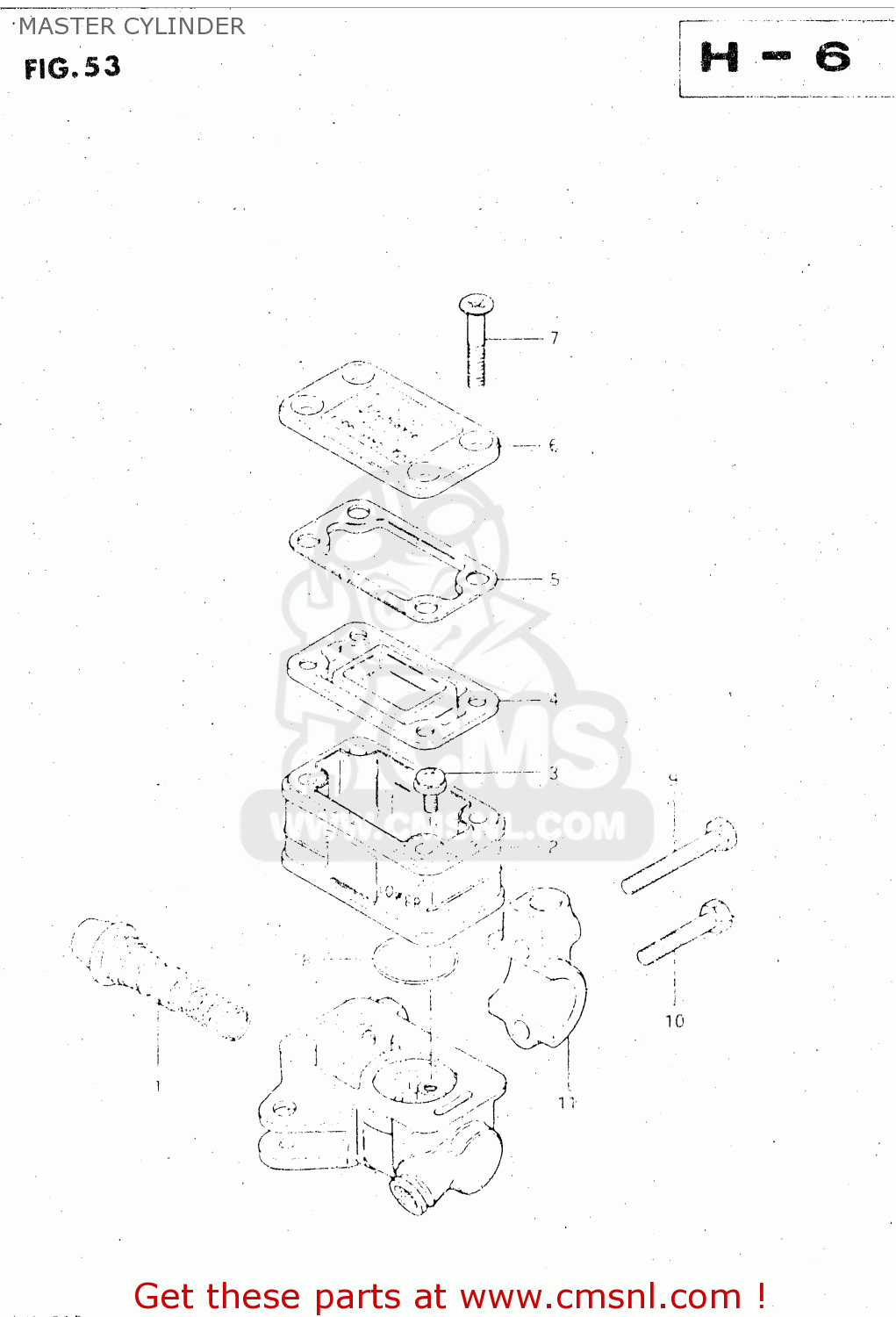 MASTER CYLINDER GS500E 1983 (D) GENERAL EXPORT (E01)