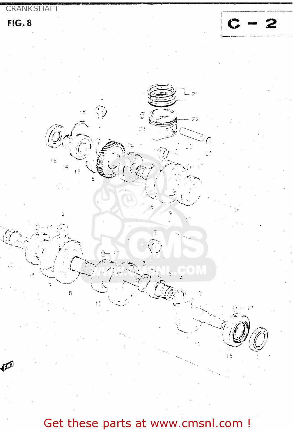 CRANKSHAFT GS500E 1983 (D) GENERAL EXPORT (E01)