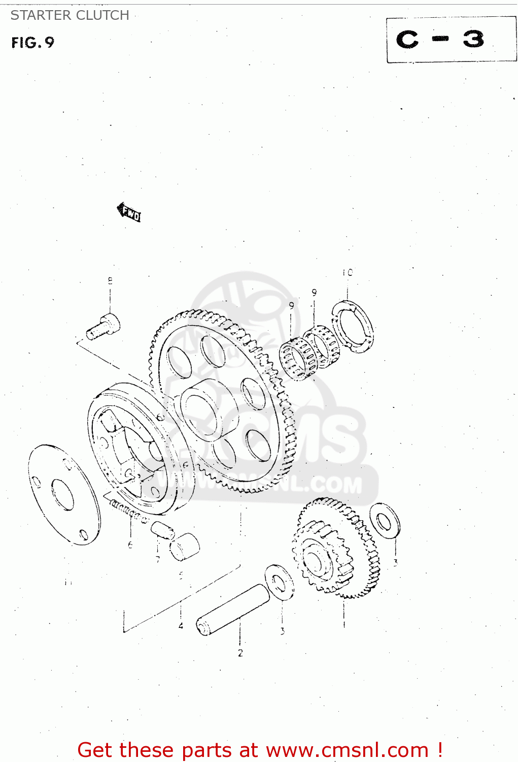 STARTER CLUTCH GS500E 1983 (D) GENERAL EXPORT (E01)