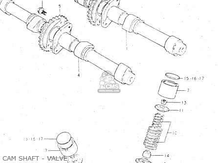 CAM SHAFT - VALVE - GS500E 1983 (D) GENERAL EXPORT (E01)