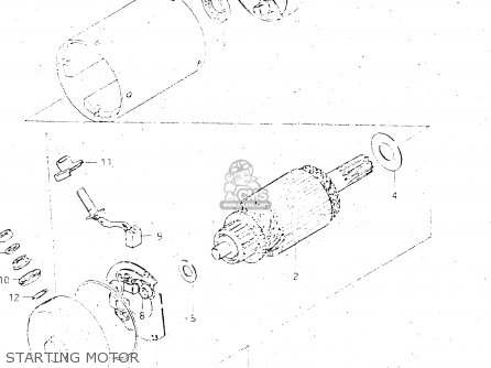 STARTING MOTOR - GS500E 1983 (D) GENERAL EXPORT (E01)