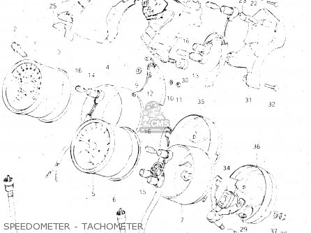 SPEEDOMETER - TACHOMETER - GS500E 1983 (D) GENERAL EXPORT (E01)