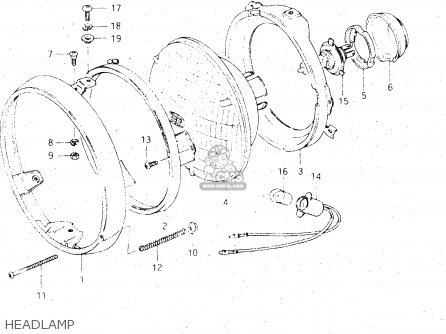 HEADLAMP - GS500E 1983 (D) GENERAL EXPORT (E01)