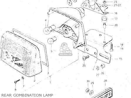 REAR COMBINATION LAMP - GS500E 1983 (D) GENERAL EXPORT (E01)