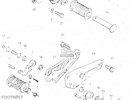 FOOTREST - GS500E 1983 (D) GENERAL EXPORT (E01)