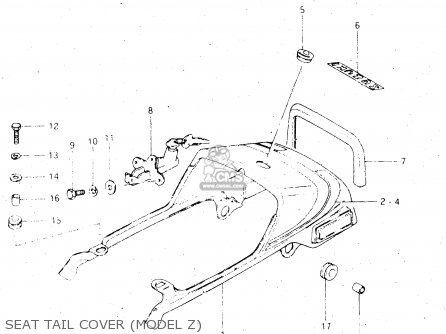SEAT TAIL COVER (MODEL Z) - GS500E 1983 (D) GENERAL EXPORT (E01)