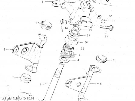 STEERING STEM - GS500E 1983 (D) GENERAL EXPORT (E01)