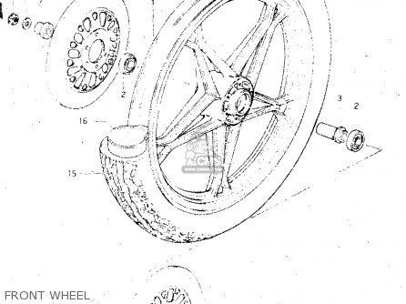 FRONT WHEEL - GS500E 1983 (D) GENERAL EXPORT (E01)