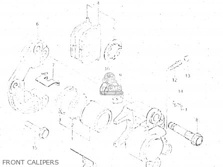 FRONT CALIPERS - GS500E 1983 (D) GENERAL EXPORT (E01)