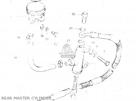 REAR MASTER CYLINDER - GS500E 1983 (D) GENERAL EXPORT (E01)