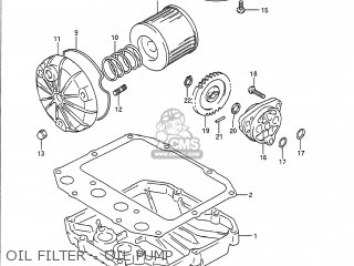 OIL FILTER - OIL PUMP - GS500E 1989 (K) USA (E03)
