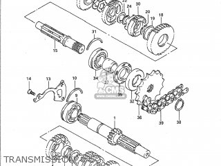 TRANSMISSION - GS500E 1989 (K) USA (E03)