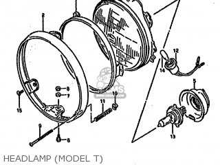 HEADLAMP (MODEL T) - GS500E 1990 (L) (E01 E02 E04 E15 E16 E17 E21 E22 E24 E25 E34 E39