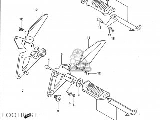 FOOTREST - GS500E 1990 (L) USA (E03)