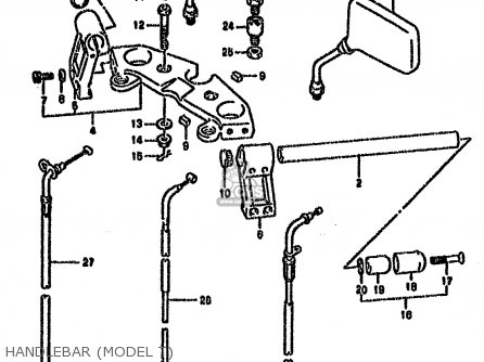 HANDLEBAR (MODEL T) - GS500E 1991 (M) (E01 E02 E04 E15 E16 E17 E21 E22 E24 E25 E34 E39