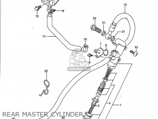 REAR MASTER CYLINDER - GS500E 1991 (M) USA (E03)