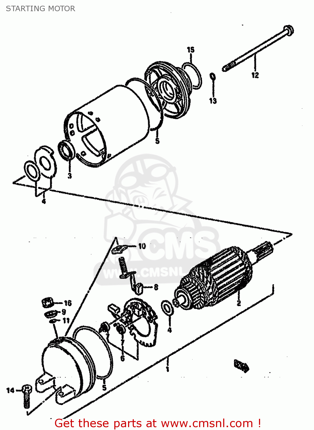 STARTING MOTOR GS500E 1992 (N) (E01 E02 E04 E16 E17 E18 E21 E22 E24 E25 E53)