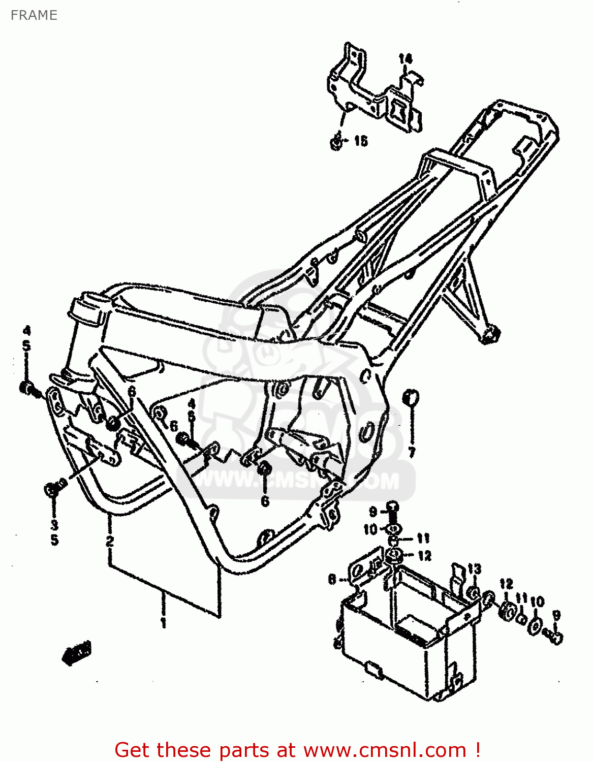 FRAME GS500E 1992 (N) (E01 E02 E04 E16 E17 E18 E21 E22 E24 E25 E53)
