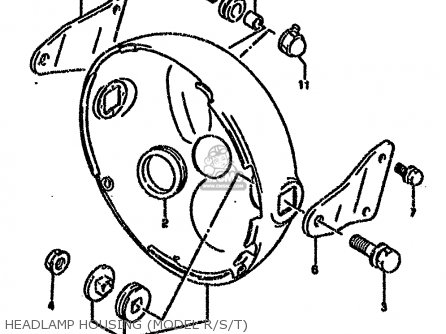 HEADLAMP HOUSING (MODEL R/S/T) - GS500E 1992 (N) (E01 E02 E04 E16 E17 E18 E21 E22 E24 E25 E53)