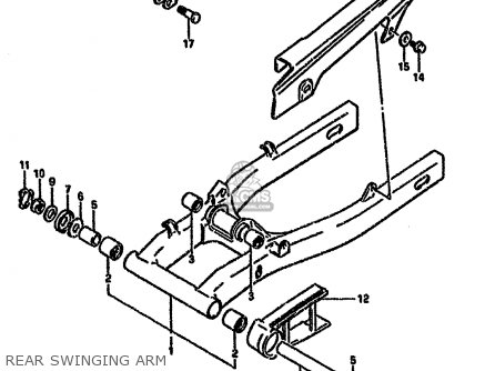REAR SWINGING ARM - GS500E 1992 (N) (E01 E02 E04 E16 E17 E18 E21 E22 E24 E25 E53)