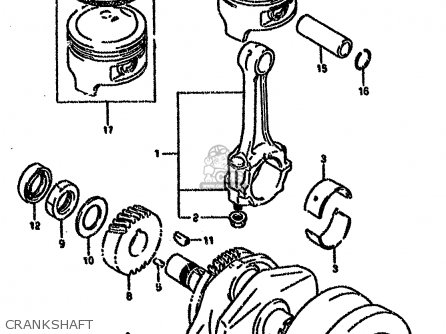 CRANKSHAFT - GS500E 1992 (N) (E01 E02 E04 E16 E17 E18 E21 E22 E24 E25 E53)