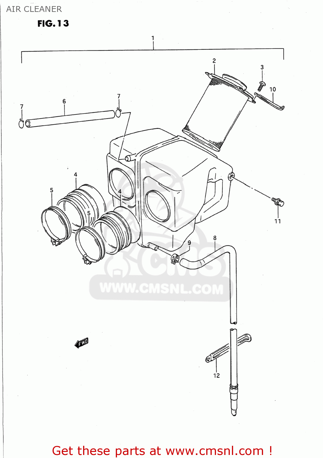 AIR CLEANER GS500E 1992 (N) USA (E03)