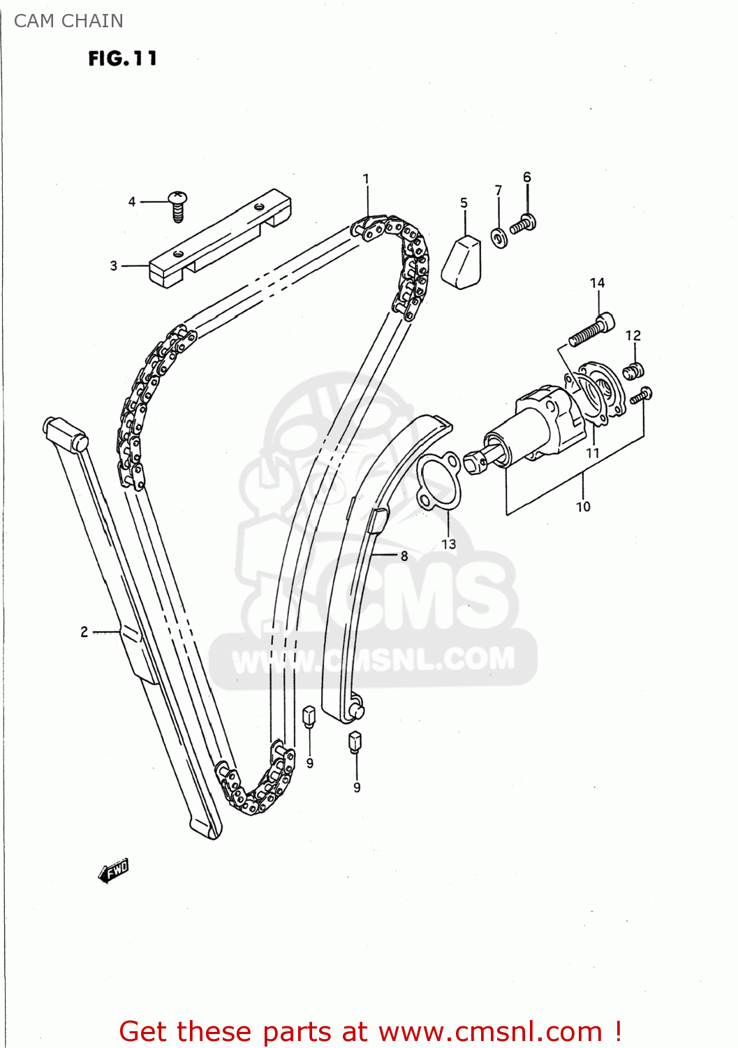CAM CHAIN GS500E 1992 (N) USA (E03)
