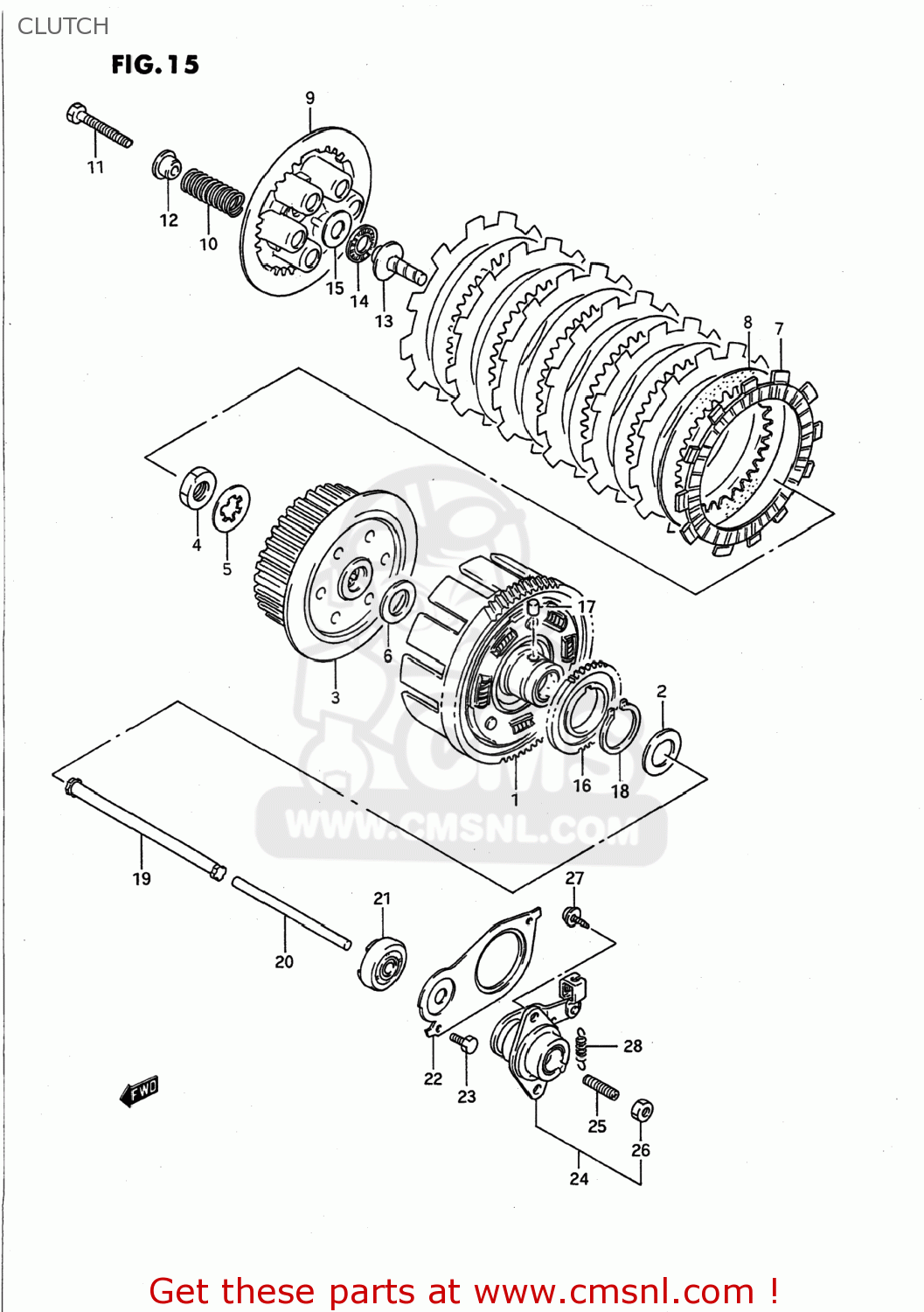 CLUTCH GS500E 1992 (N) USA (E03)